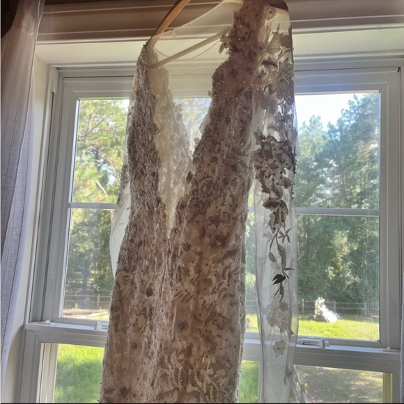 beaded, sheer, low back, wedding or formal gown - Picture 7 of 7